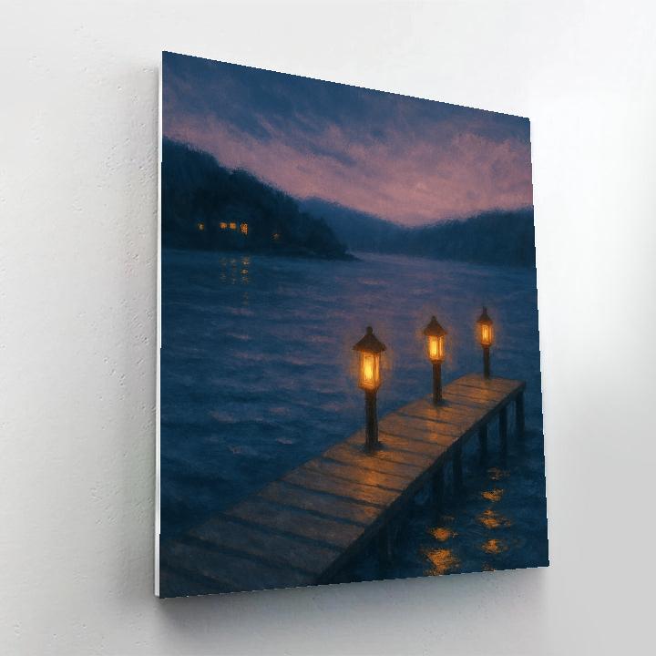 Lantern Light At Dusk Pier Paint by numbers art