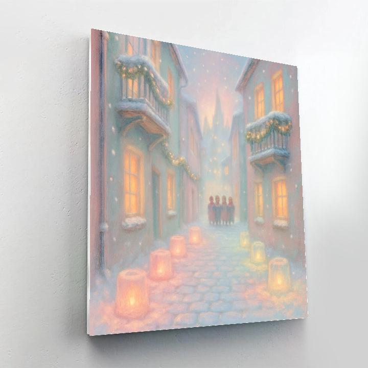 Snow Lantern Alley Painting by numbers kit