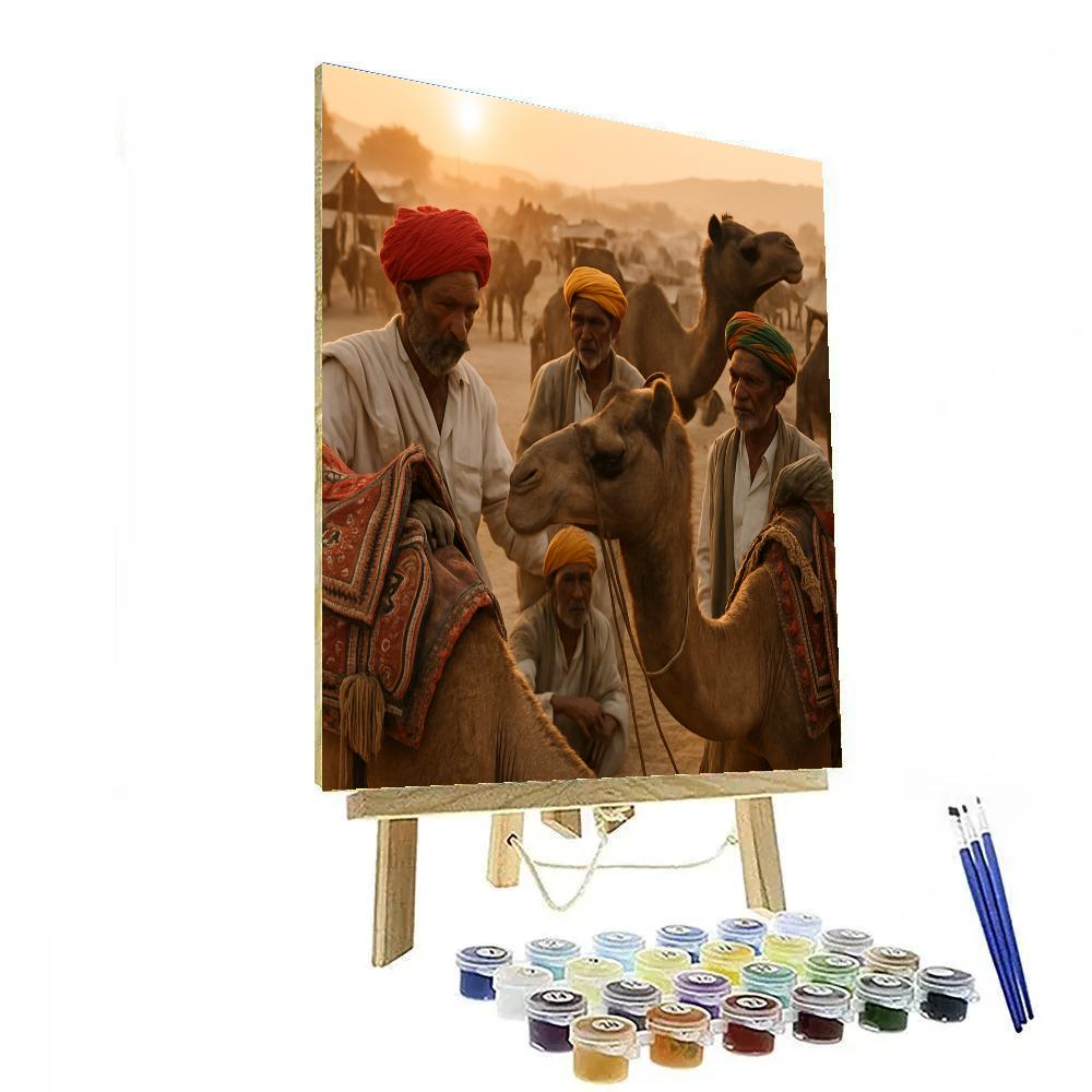 Pushkar Camel Fair Morning Paint by numbers kits