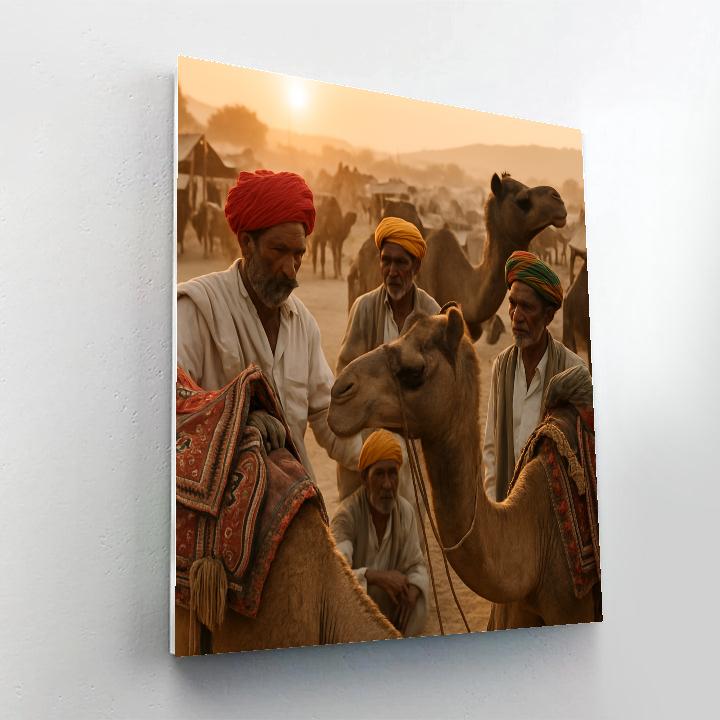 Pushkar Camel Fair Morning Paint by numbers kits