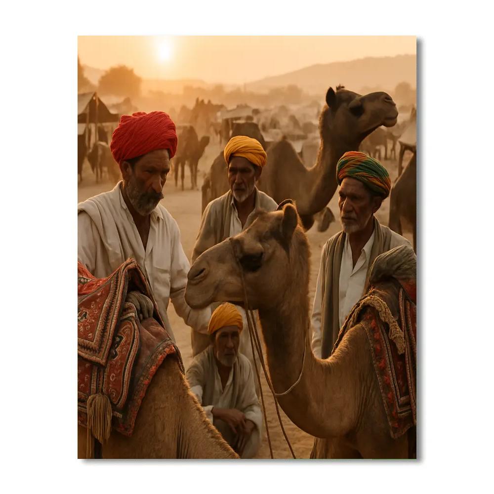 Pushkar Camel Fair Morning Paint by numbers kits