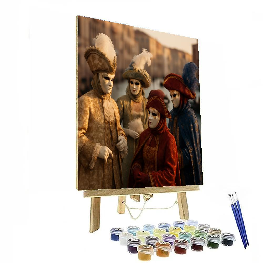 Venice Carnevale Masked Procession Numbered painting kits
