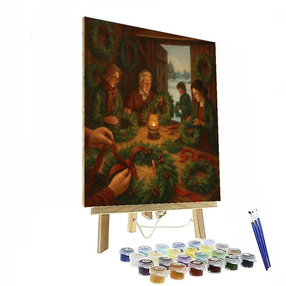 Wreath Makers At The Barn Paint by numbers kits