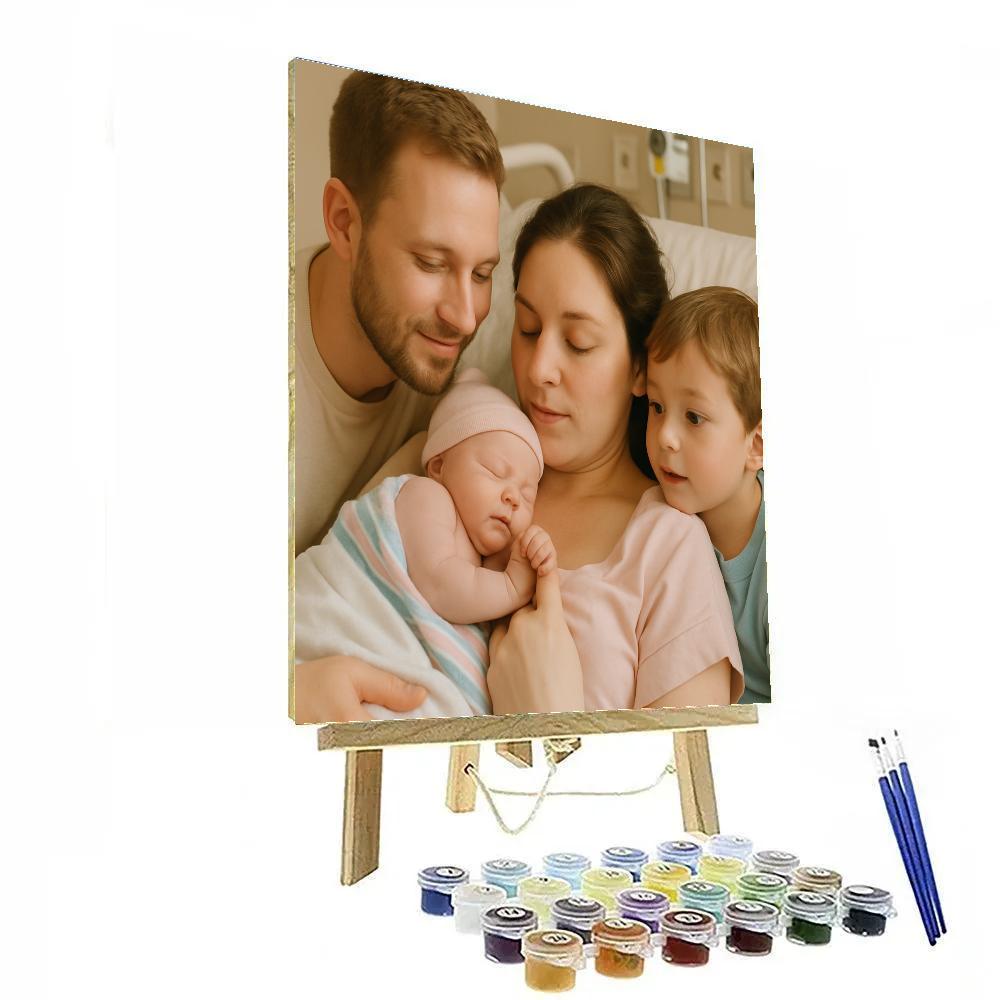 Hospital Newborn First Embrace Painting by numbers kit