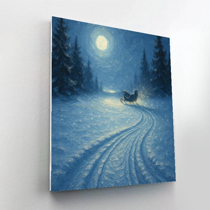 Midnight Sleigh Track Ballet paint by color
