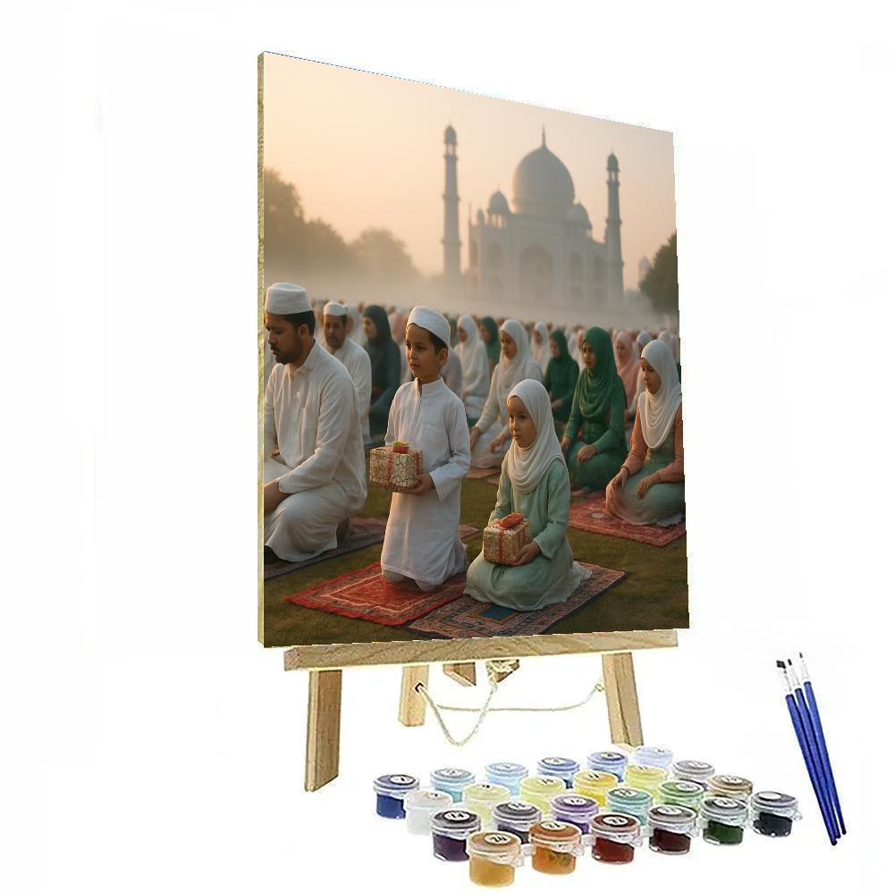 Eid Morning Community Prayer Paint by numbers art