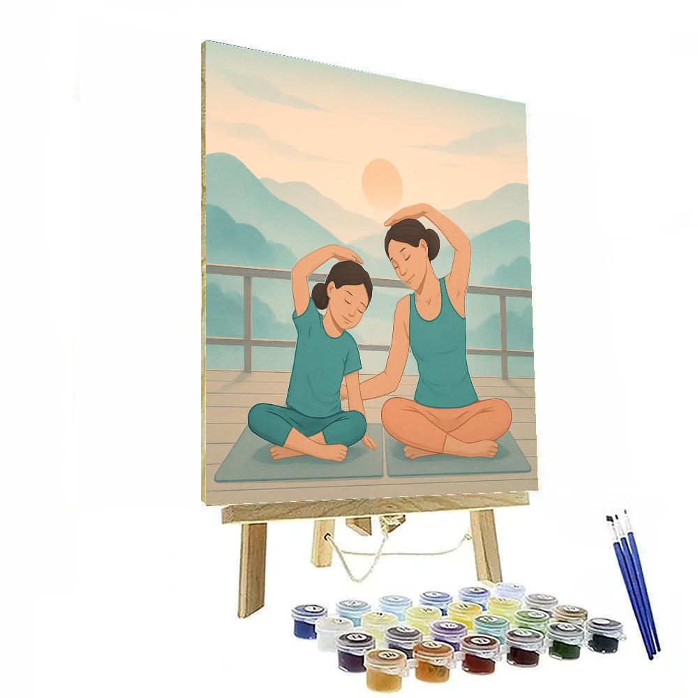 Sunrise Yoga Stretch Together paint by number