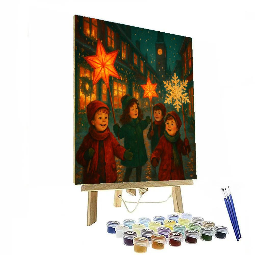 Holiday Lantern Parade paint by numbers