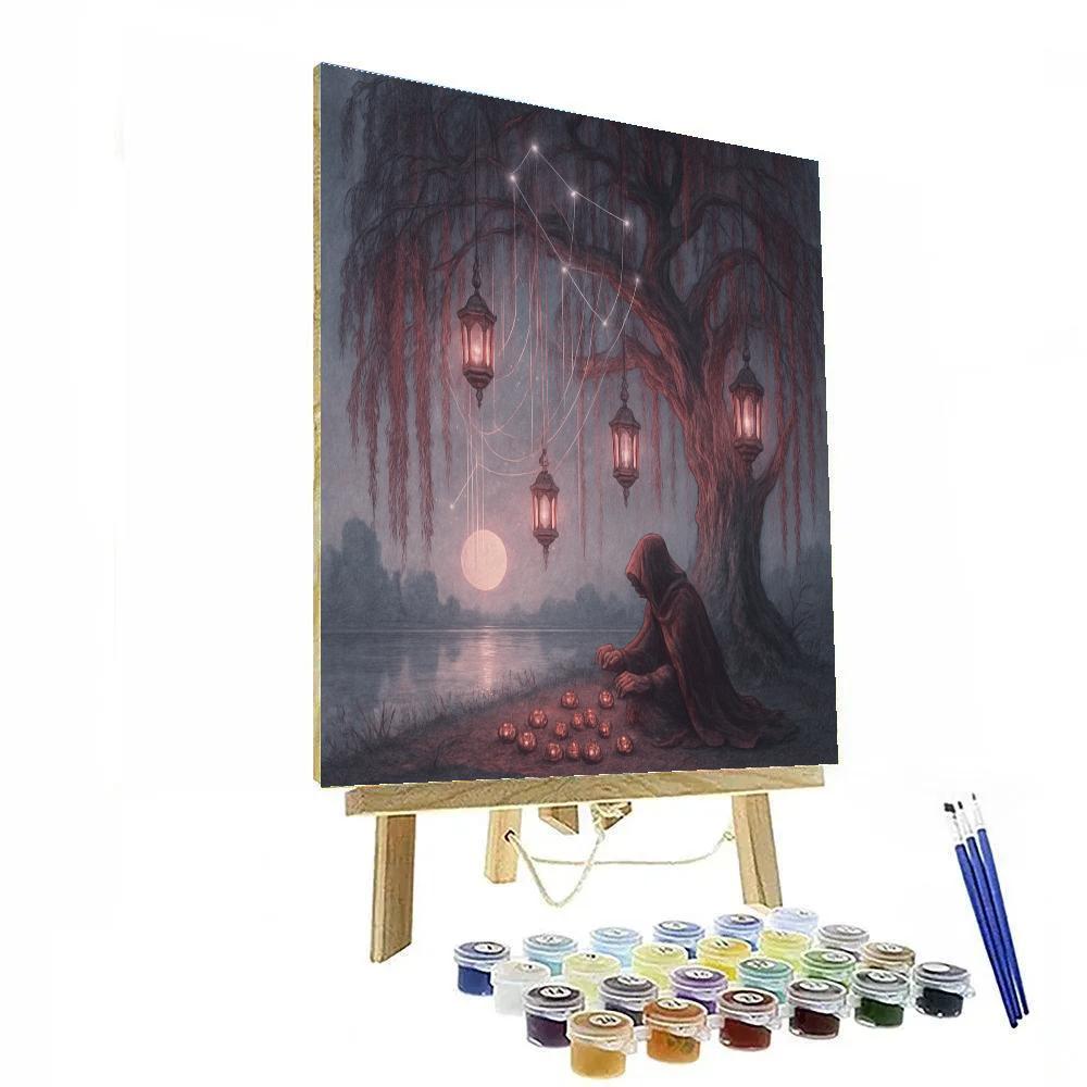 Willow Of The Midnight Loom Number painting