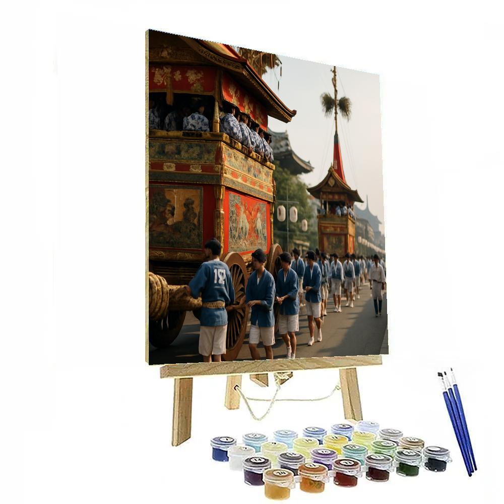 Gion Matsuri Float Procession paint by numbers
