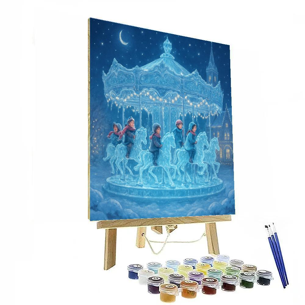 Icicle Carousel In The Square paint by color