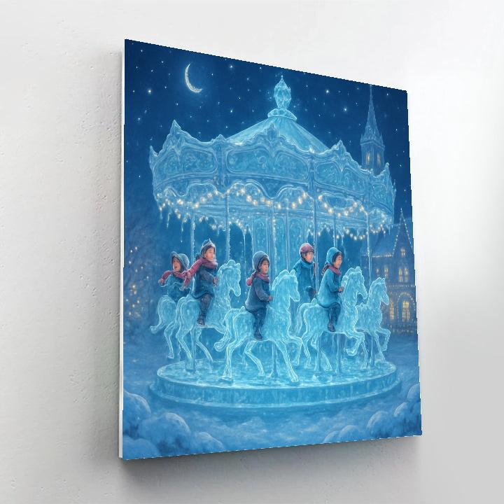 Icicle Carousel In The Square paint by color