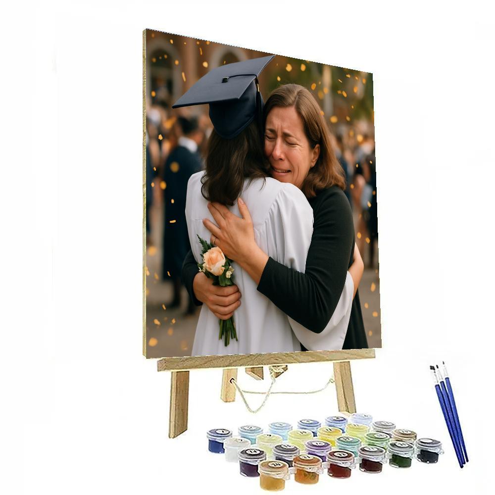 Graduation Day Proud Embrace Painting by numbers kit