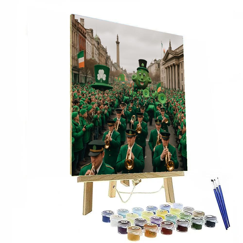 St Patrick Day Dublin Parade Number painting
