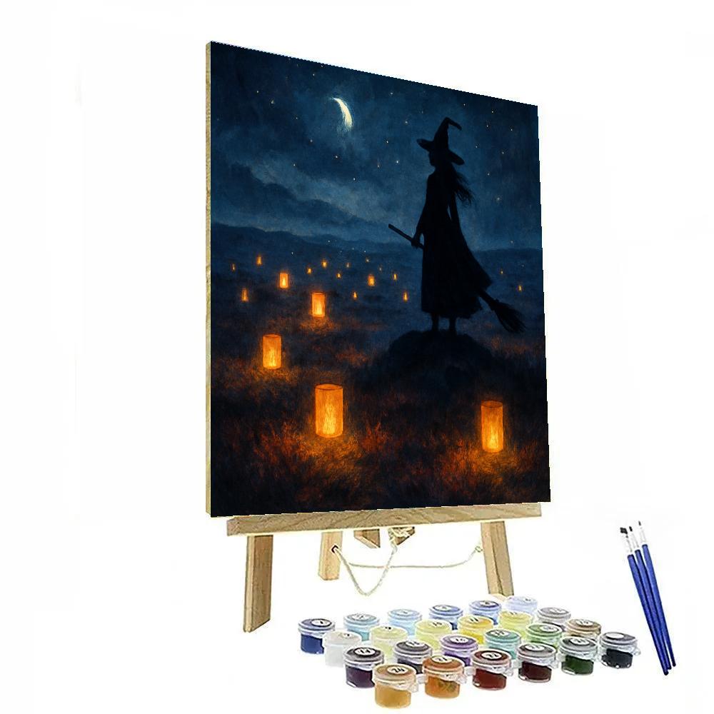 Lanterns Over The Witching Moor Paint by numbers art