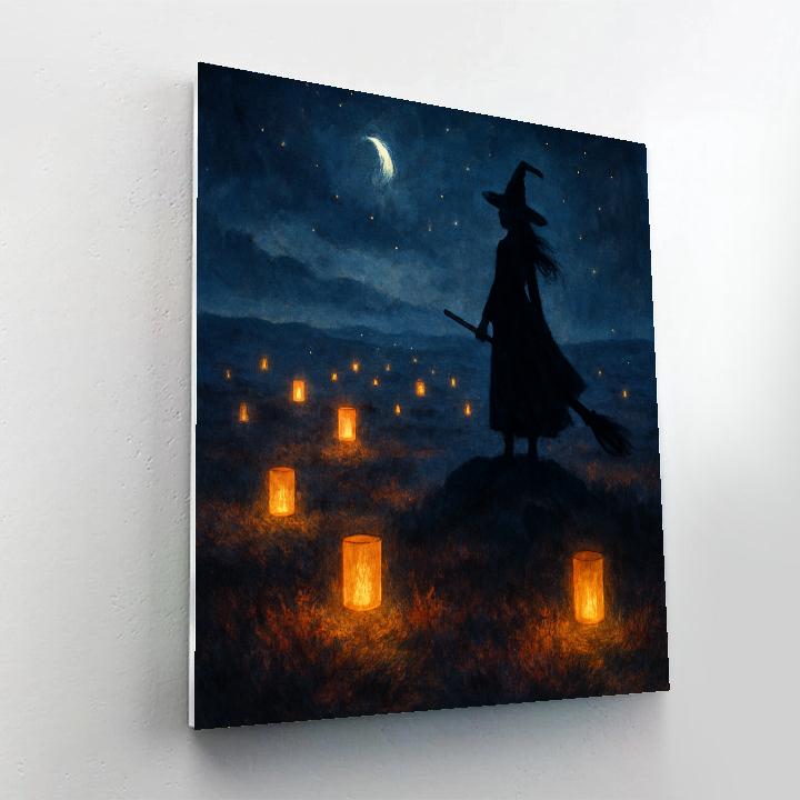Lanterns Over The Witching Moor Paint by numbers art