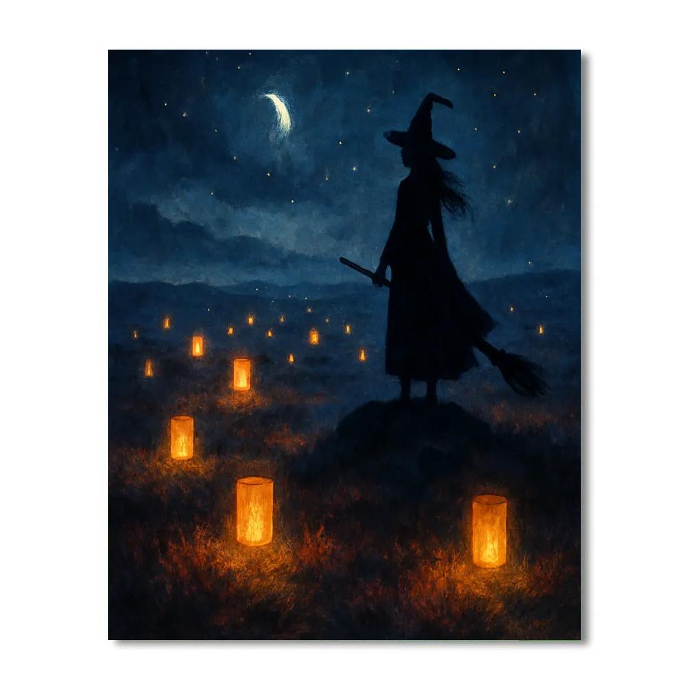 Lanterns Over The Witching Moor Paint by numbers art