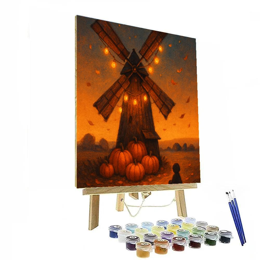 Harvest Windmill Secrets painting number kit
