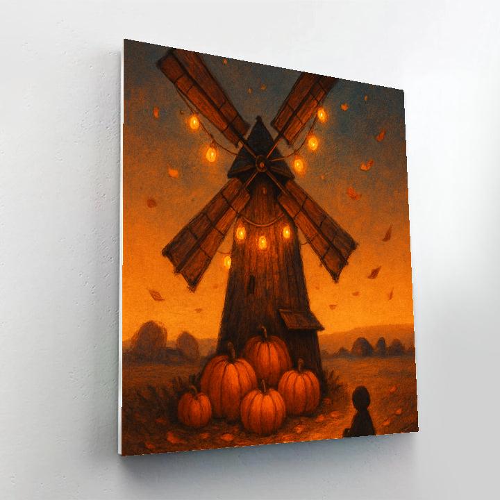 Harvest Windmill Secrets painting number kit