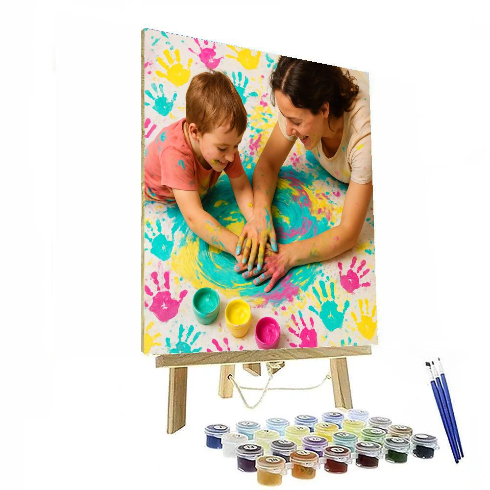 Art Studio Finger Painting DIY paint by numbers