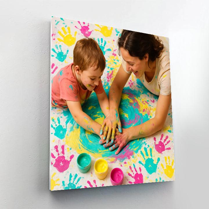 Art Studio Finger Painting DIY paint by numbers