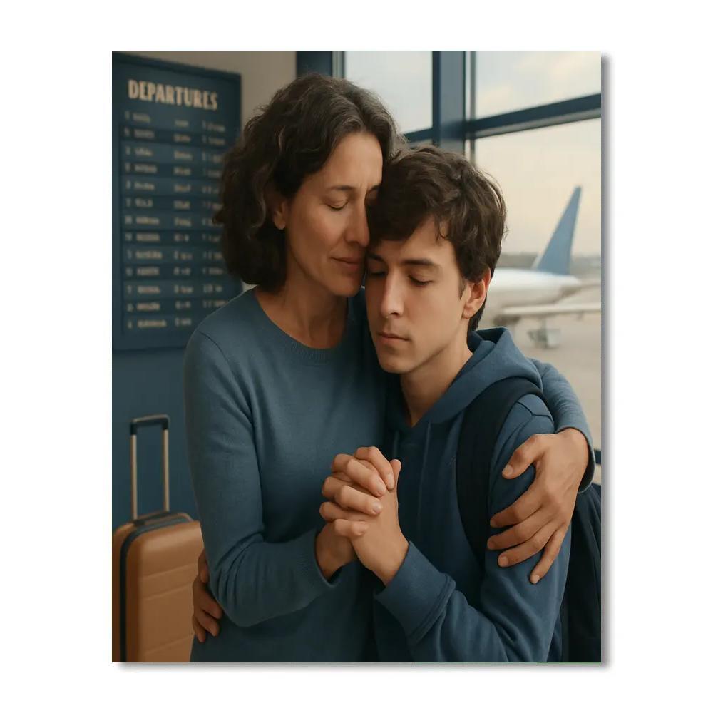 Farewell Airport Hug paint by number