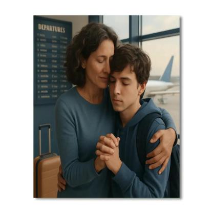 Farewell Airport Hug paint by number