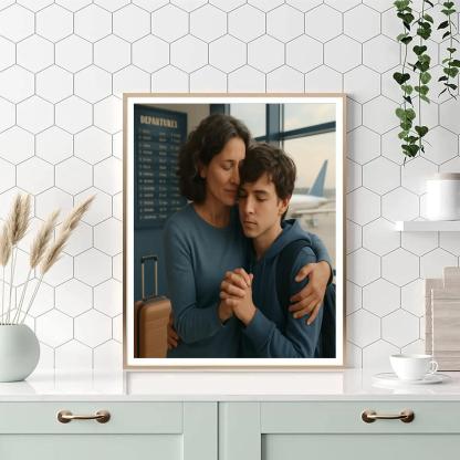 Farewell Airport Hug paint by number