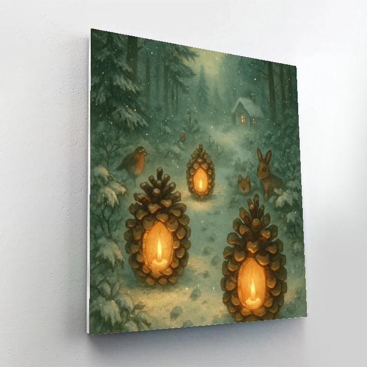 Pinecone Lantern Trail Paint by numbers kits