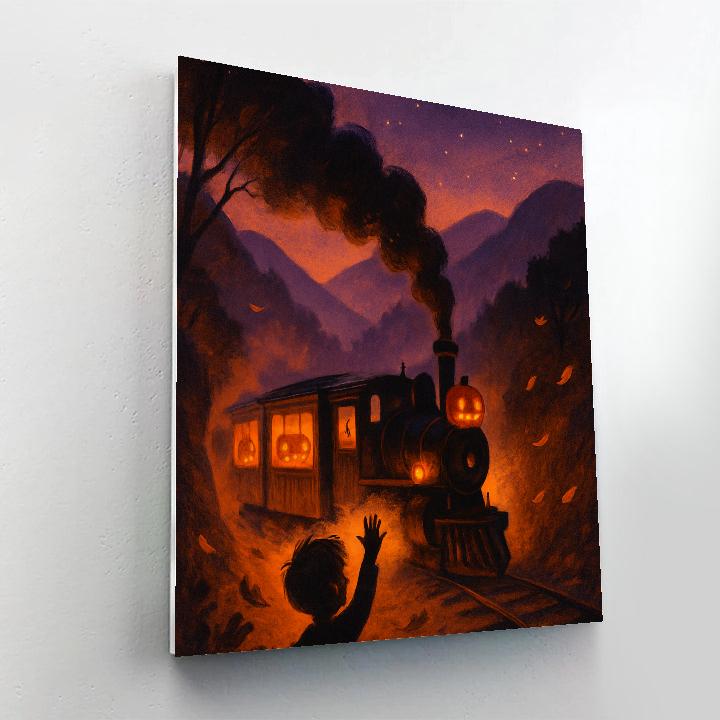 Lantern-Filled Hollow Train paint by color