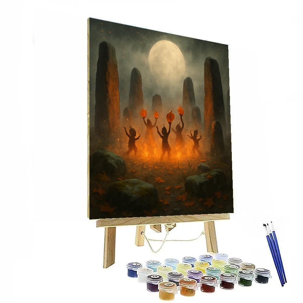 Stone Circle Of Ember Folk Numbered painting kits
