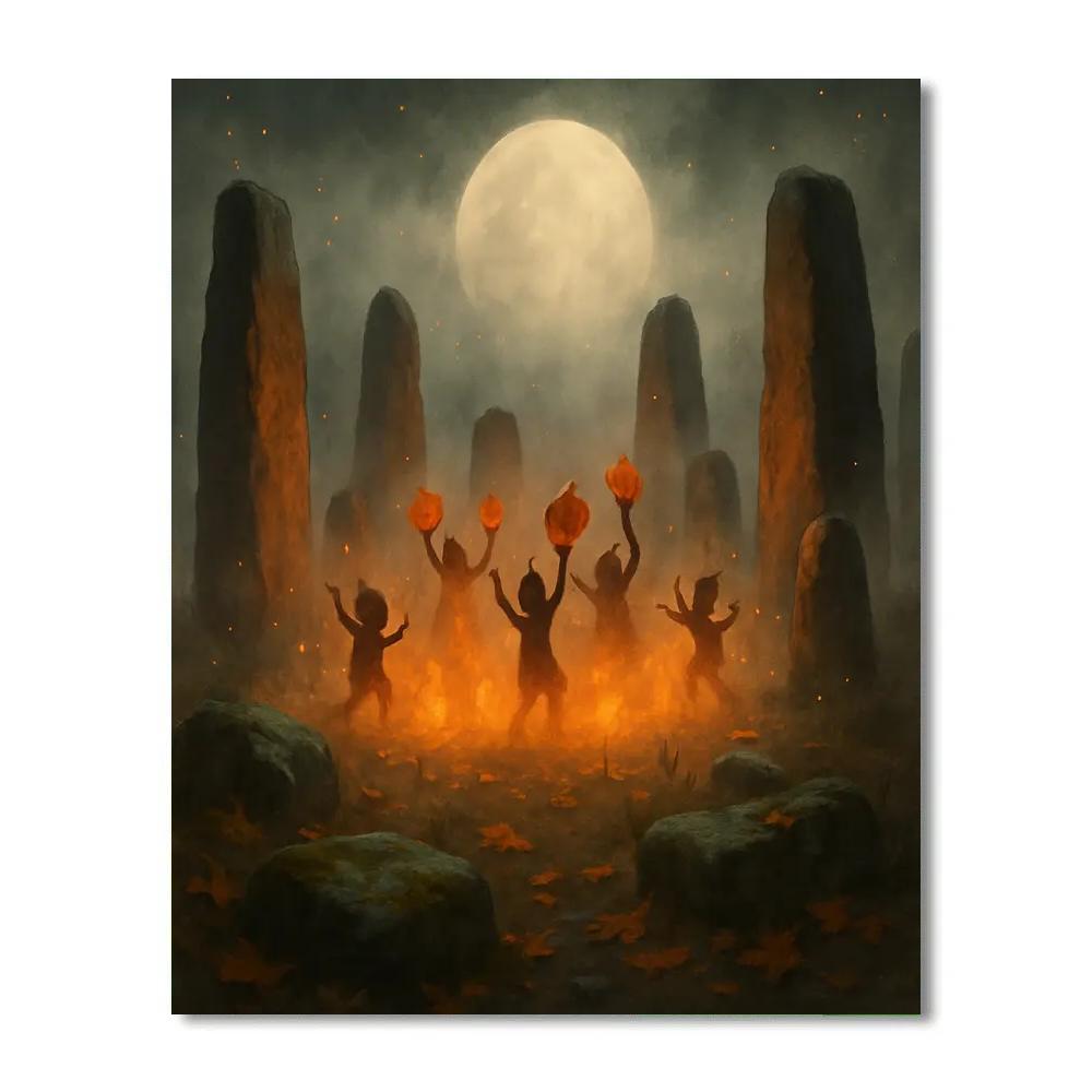 Stone Circle Of Ember Folk Numbered painting kits