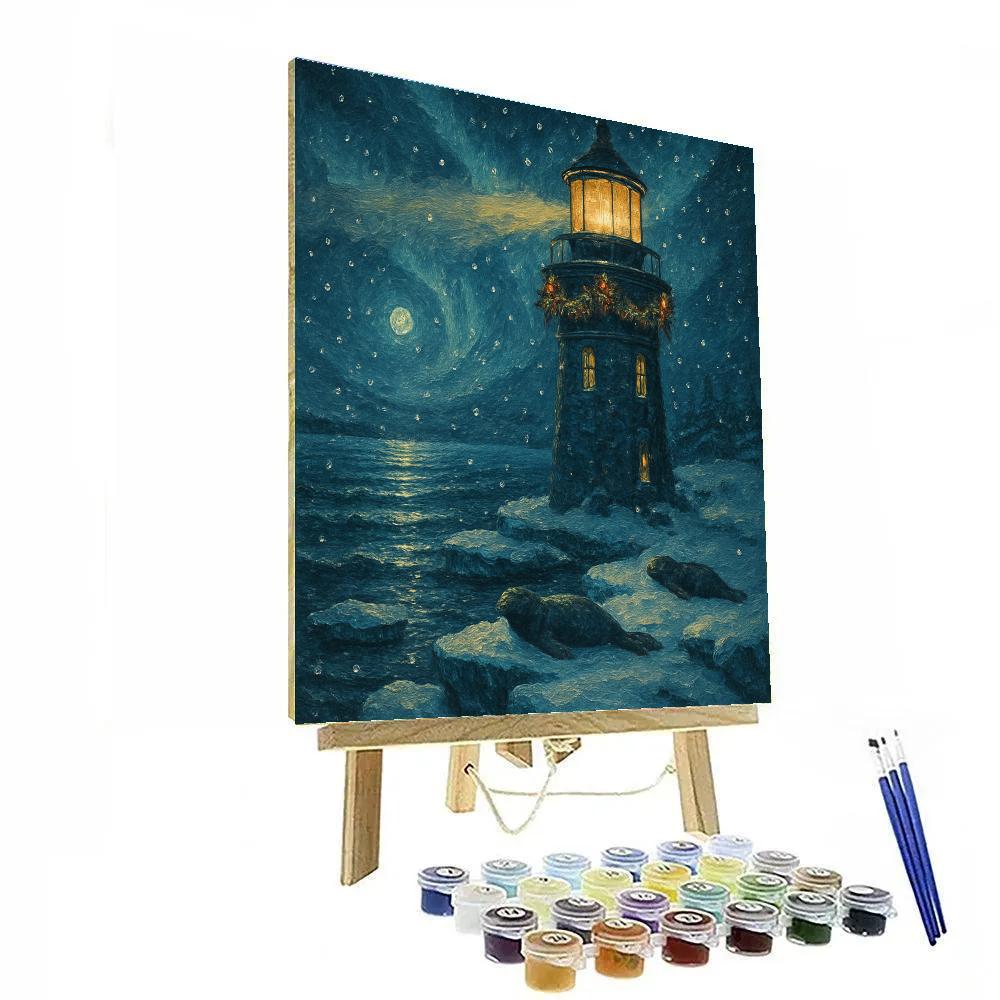 Polar Lantern Lighthouse Paint by numbers art