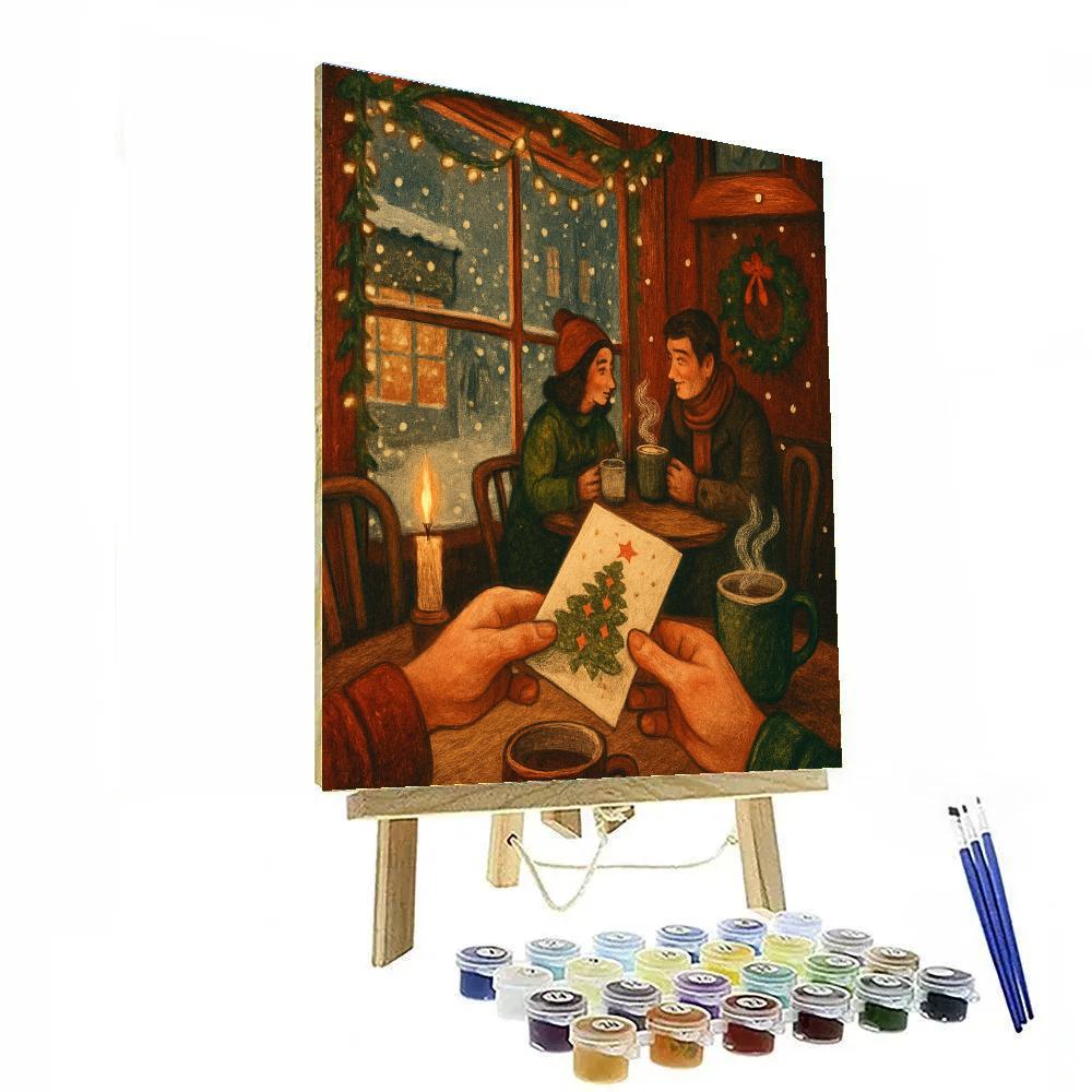 Snowbound Postcard Cafe paint by color