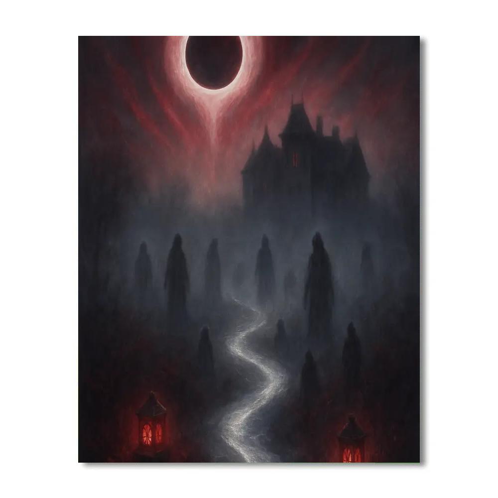 Glimmerpath Under The Hollow Moon Paint by numbers art
