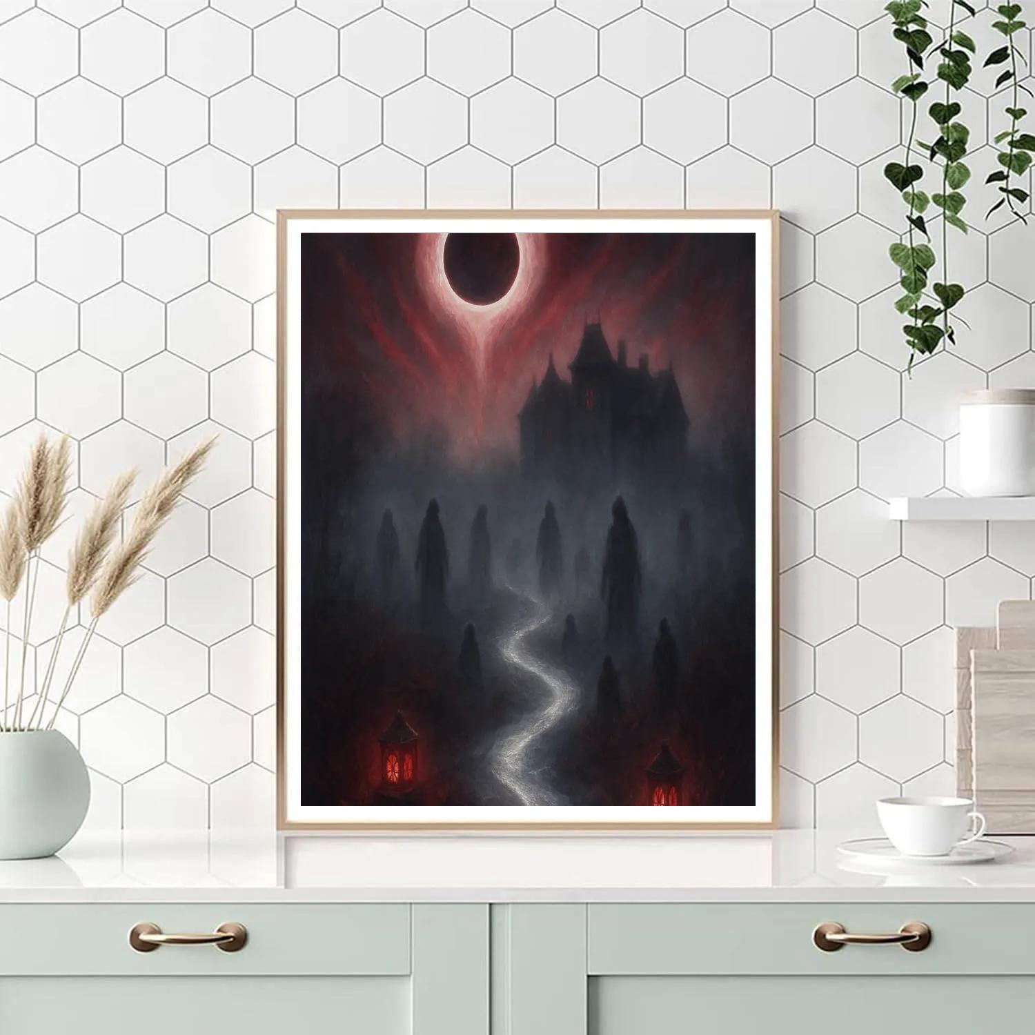 Glimmerpath Under The Hollow Moon Paint by numbers art