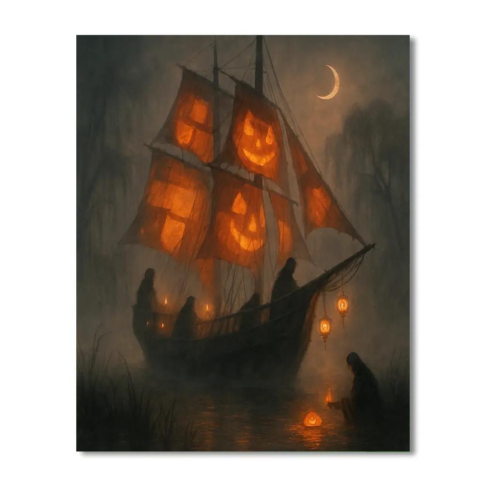 Ghost Ship Of Amber Sails paint by number