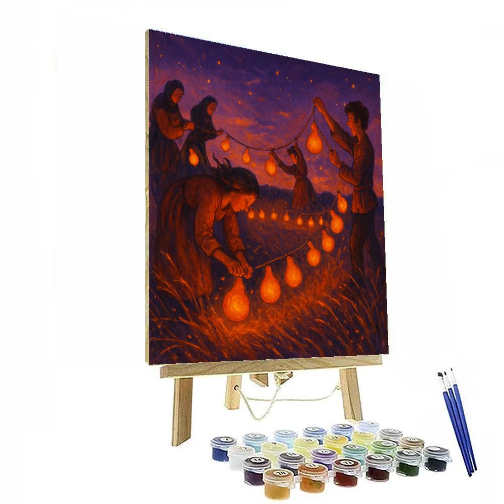 Lantern Weavers Of The Heath Paint by numbers art