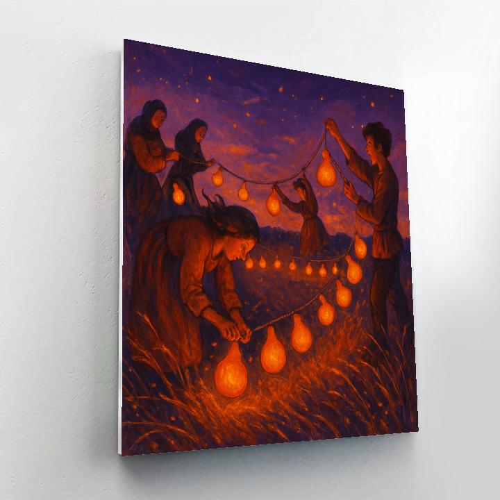 Lantern Weavers Of The Heath Paint by numbers art