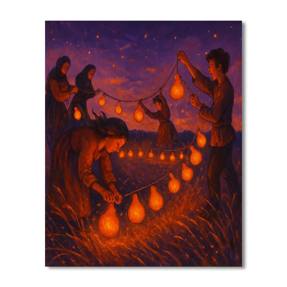 Lantern Weavers Of The Heath Paint by numbers art