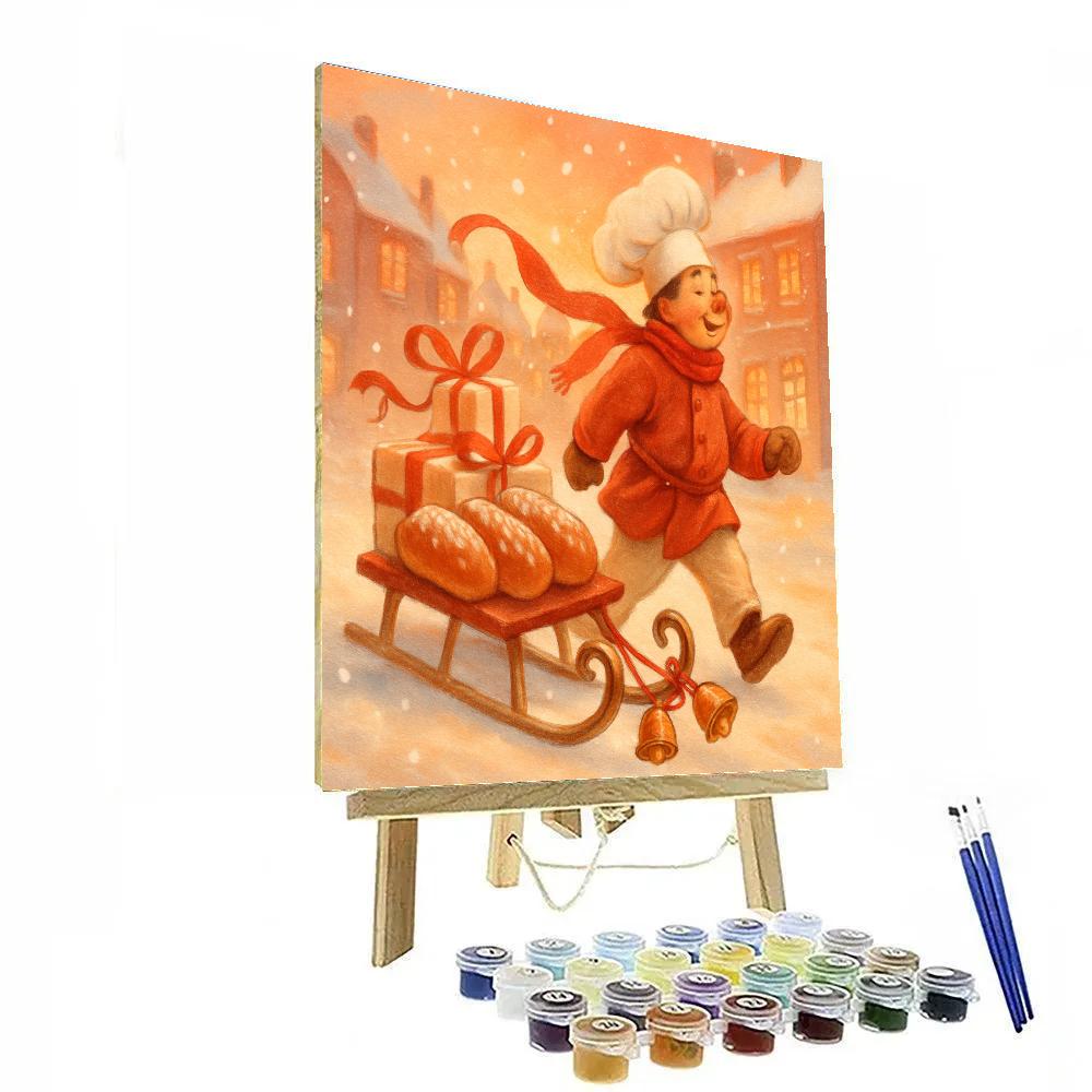 Sleigh Bell Bakery Run DIY paint by numbers