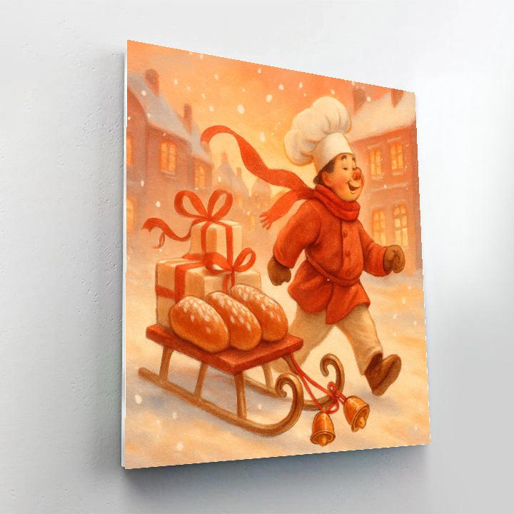 Sleigh Bell Bakery Run DIY paint by numbers