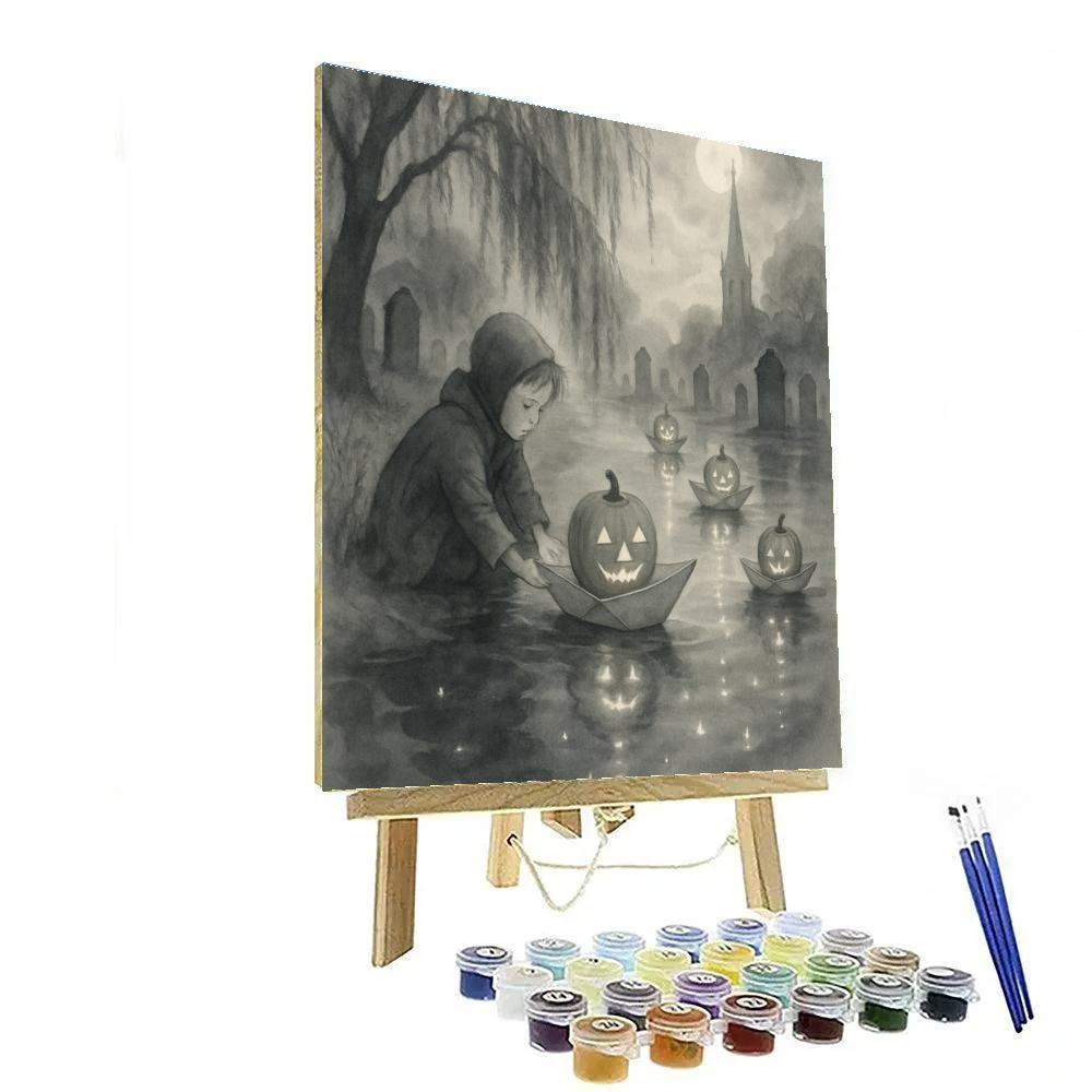Cemetery Lantern Regatta painting number kit