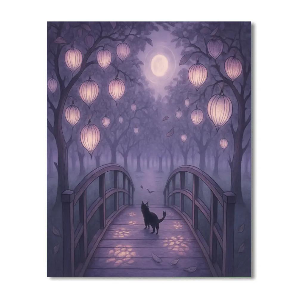 The Lantern Orchard Bridge Painting by numbers kit