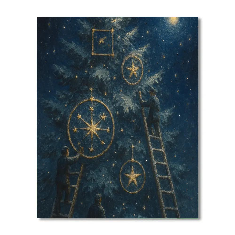 Celestial Tree Trimmers Paint by numbers art