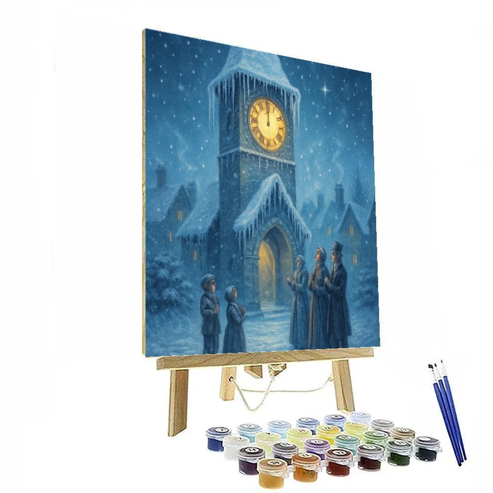 Frozen Clocktower Midnight paint by numbers