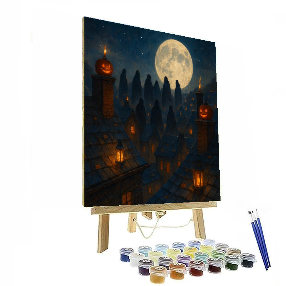Rooftop Lantern Reckoning paint by numbers