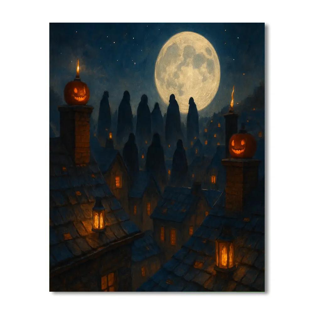 Rooftop Lantern Reckoning paint by numbers