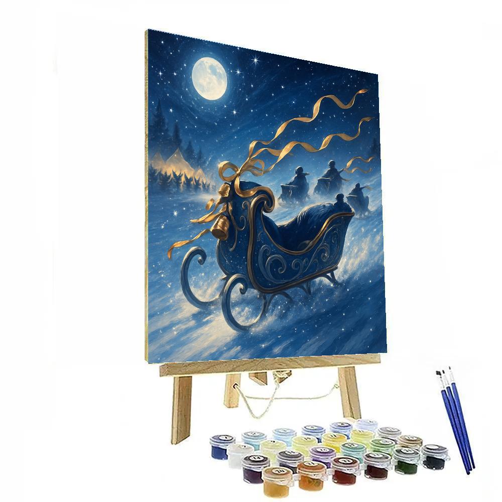 Star-Capped Sleigh Festival Number painting