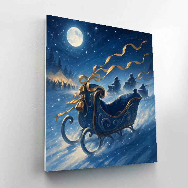 Star-Capped Sleigh Festival Number painting